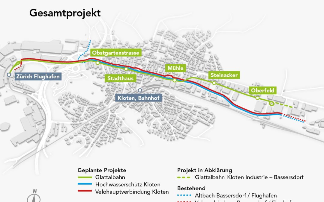 Glattalbahn-Verlängerung Kloten: Verschiebung der Wendeschlaufe